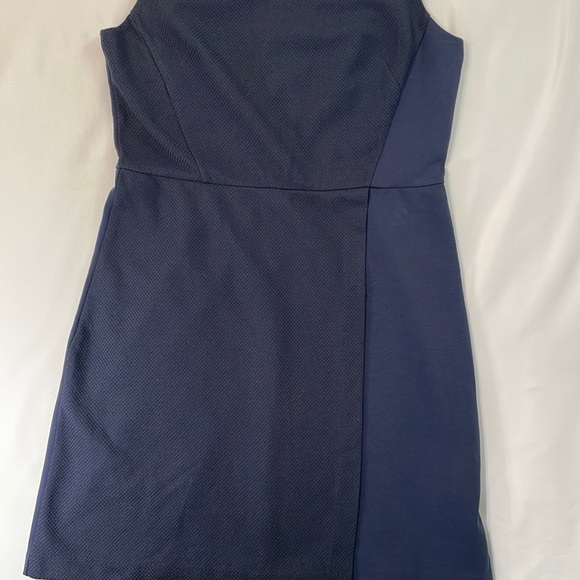 J.CREW Mesh wrap dress Navy Blue
Size 10 Sleeveless Scoop Neck C1949 NWT - Picture 9 of 10